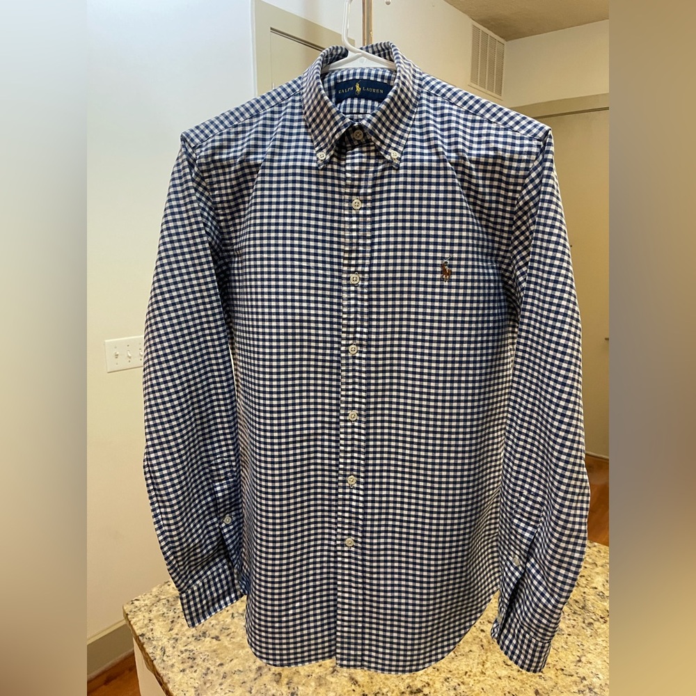 Ralph Lauren Men's Blue Checkered Shirt